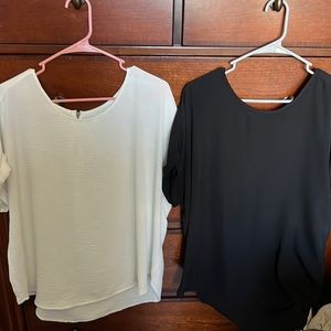 Black and white blouse